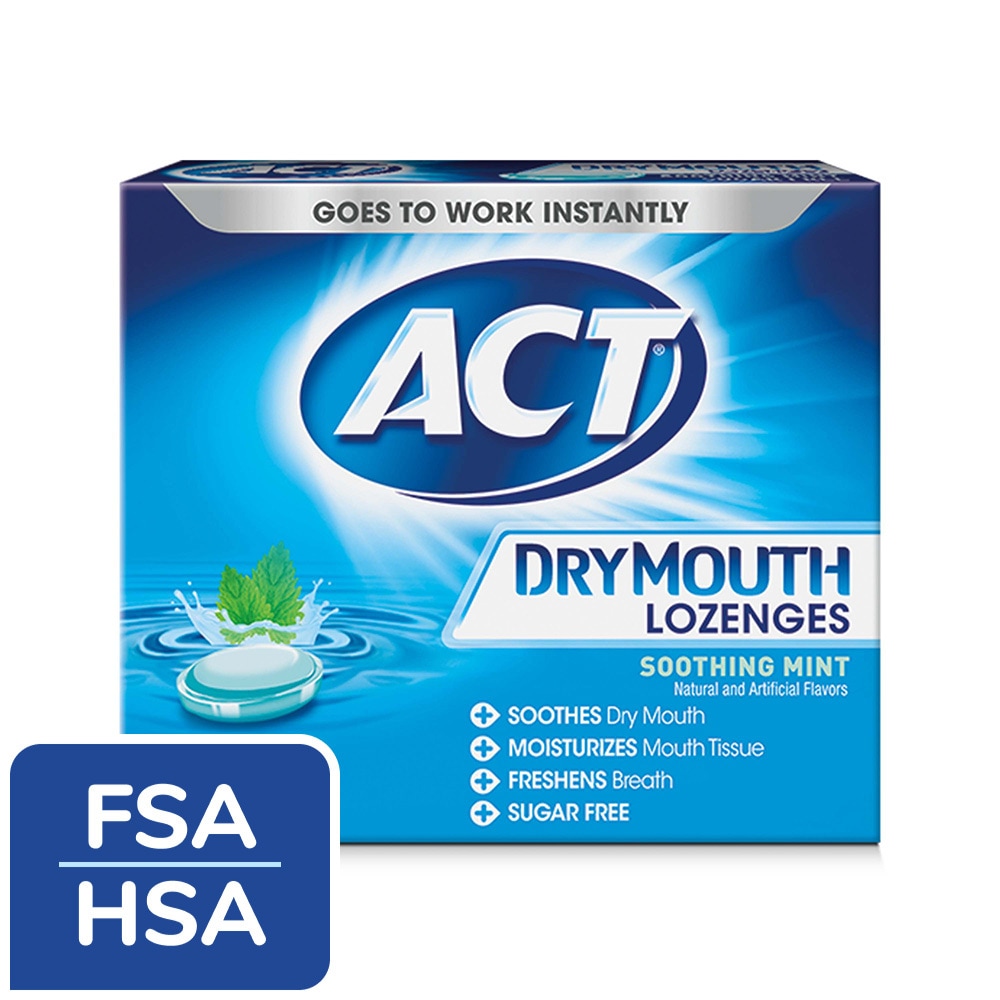 ACT Total Care Dry Mouth Lozenges, Soothing Mint
