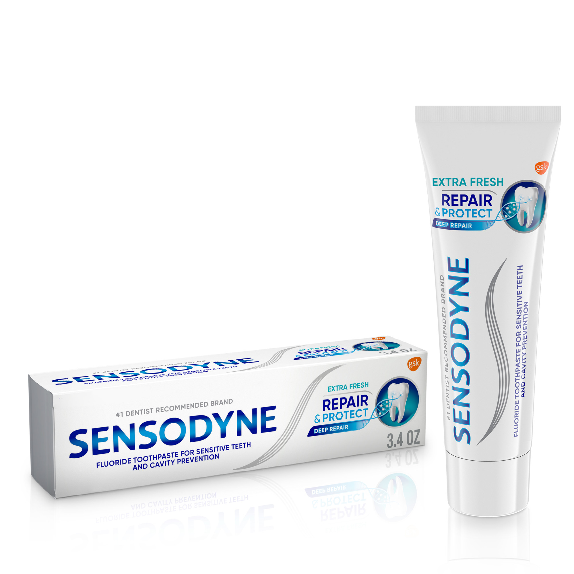 Sensodyne Repair & Protect Extra Fresh Fluoride Toothpaste For Sensitive Teeth, 3.4 Ounce
