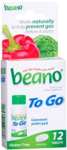 Beano To Go Food Enzyme Dietary Supplement Tablets