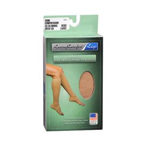Loving Comfort Knee-High Compression Hose - Beige - Large