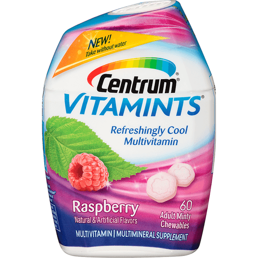 Centrum VitaMints Multivitamin, Refreshingly Cool, Adult Minty Chewables, Raspberry