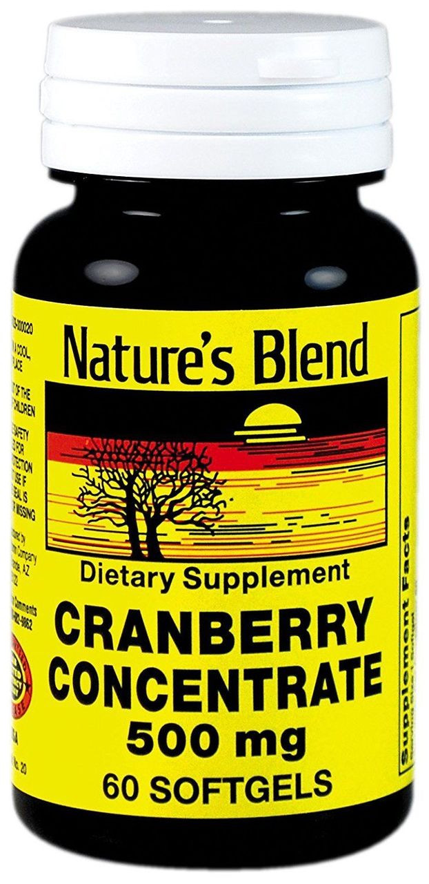 Nature's Blend Cranberry Concentrate 500 Mg Soft Gels