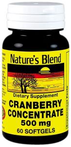 Nature's Blend Cranberry Concentrate 500 Mg Soft Gels