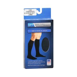 Scott Specialties QCS Men's Medical Socks - Black - XL