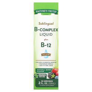 Nature's Truth Sublingual B Complex Liquid Plus B-12 Natural, Berry Flavor, 2 Oz