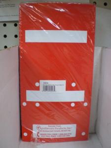 Prescription File Folders - Red, Double-Fold 100ct