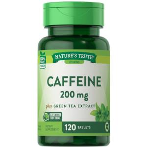 Nature's Truth Caffeine 200 Mg Plus Green Tea Extract Tablets