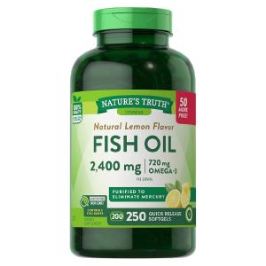 Nature's Truth Natural Lemon Flavor Fish Oil 2,400 Mg