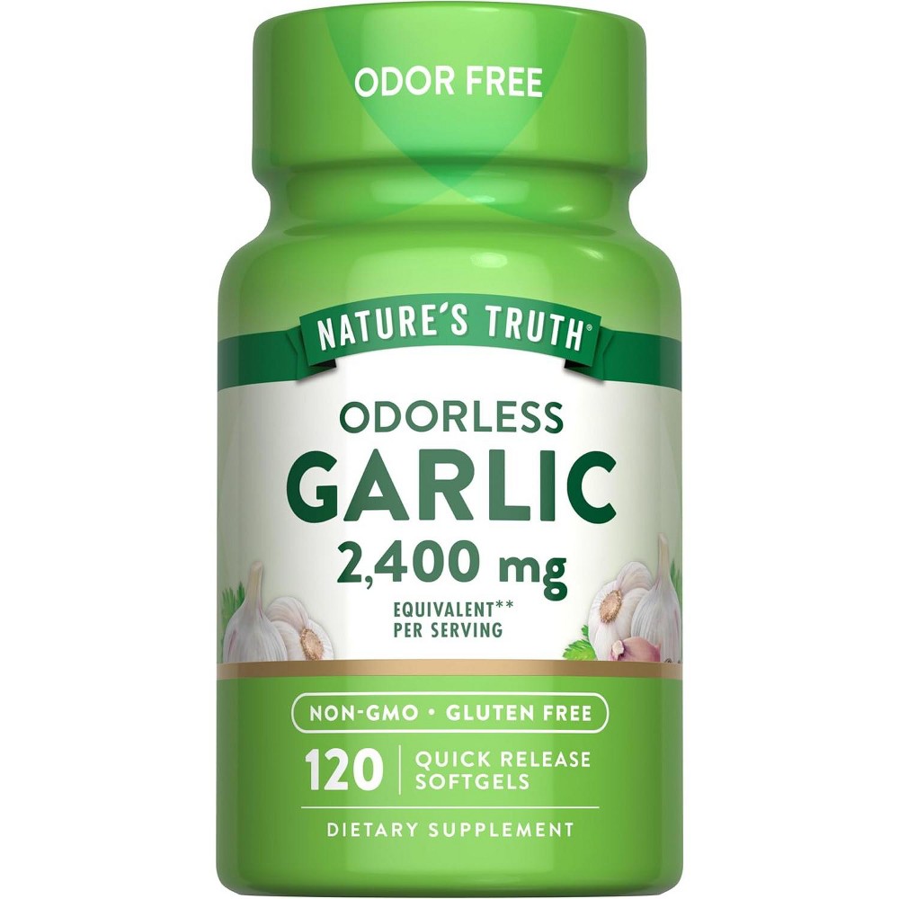 Nature's Truth Garlic, Odorless, High Strength, 1200 Mg, Quick Release Softgels