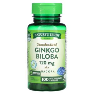 Nature's Truth Standardized Extract Ginkgo Biloba Plus Dietary Supplement Quick Release Capsules - 100ct