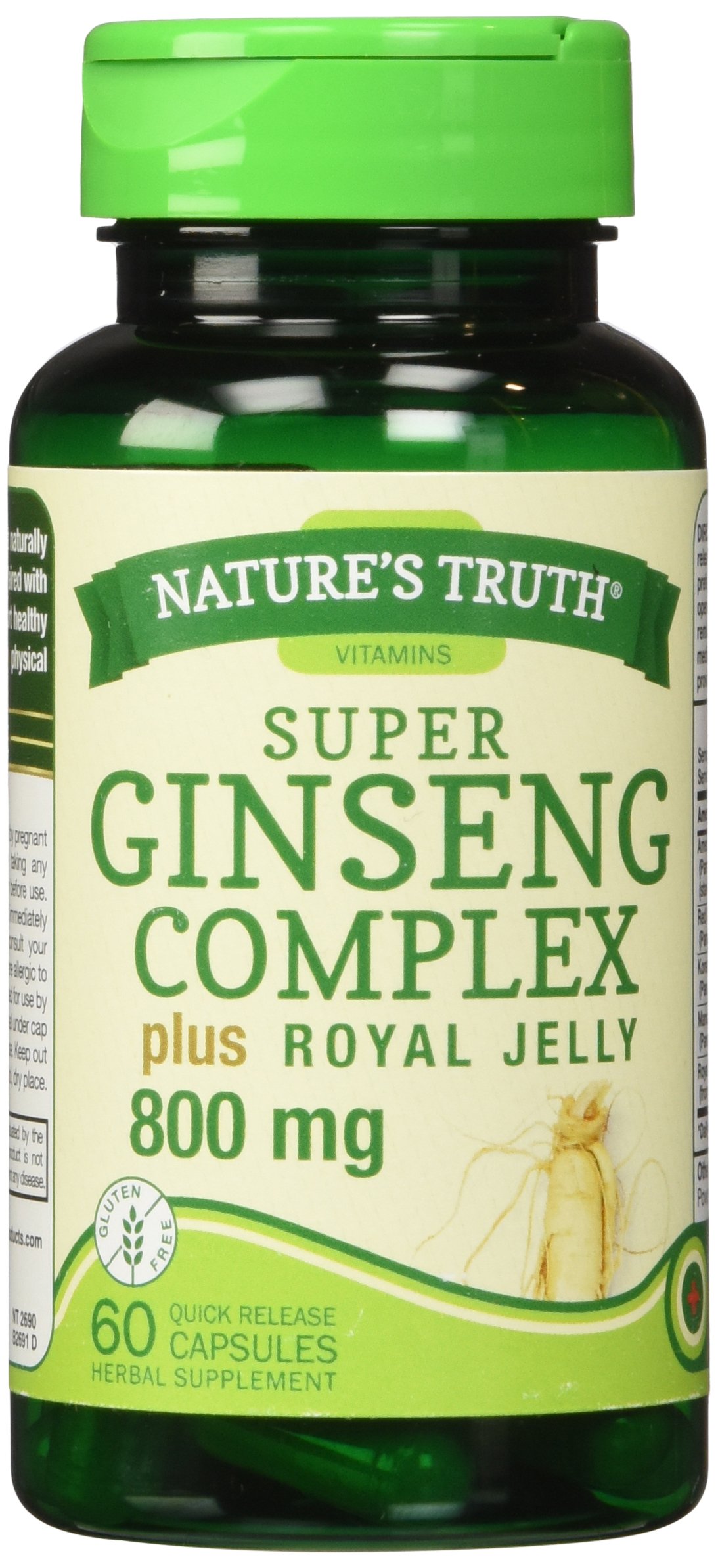 Nature's Truth Super Ginseng Complex Plus Royal Jelly 800 Mg Quick Release Capsules