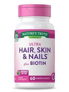 Nature's Truth Ultra Hair, Skin & Nails Plus Biotin, 60 Coated Caplets