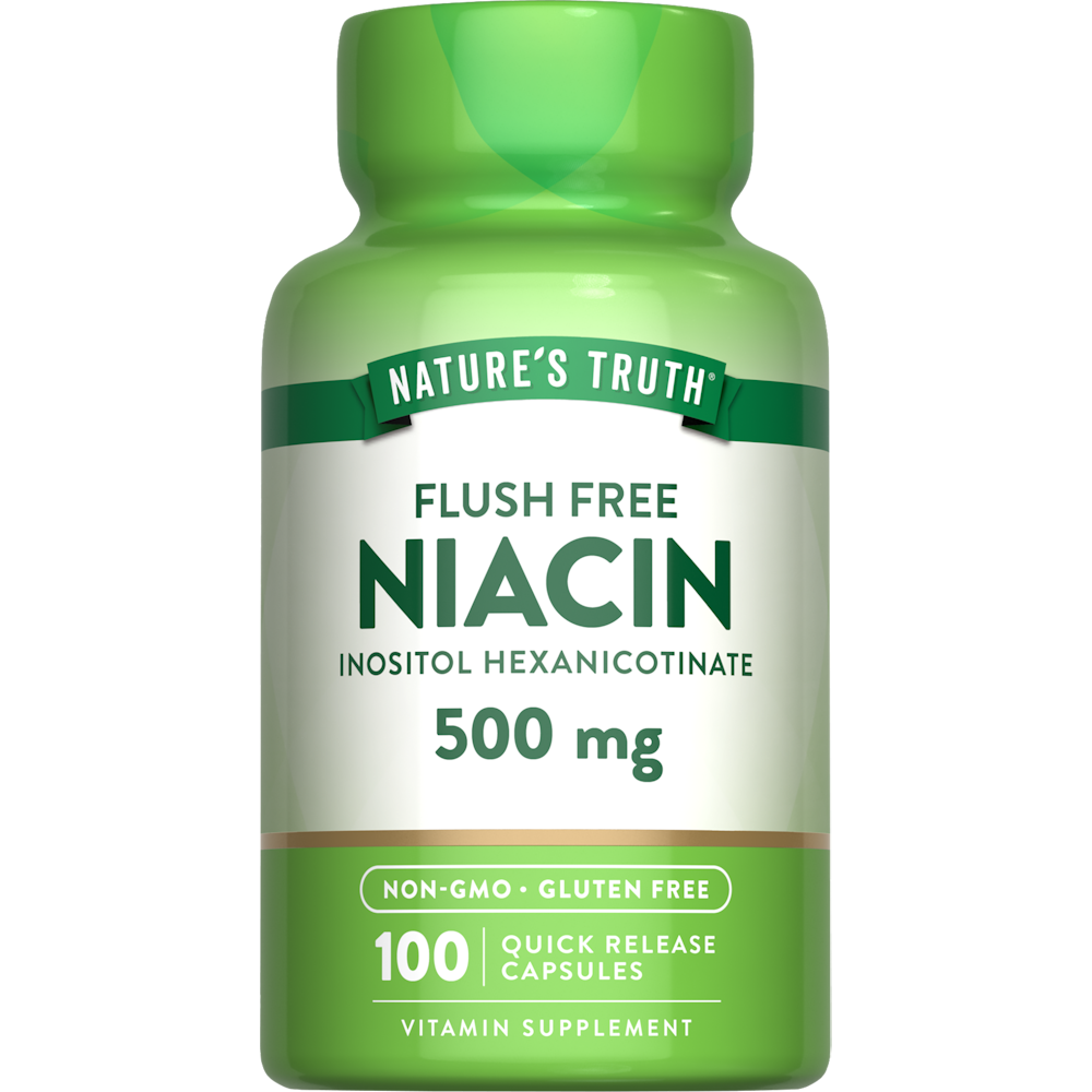 Nature's Truth Niacin, Flush Free, 500 Mg, Capsules