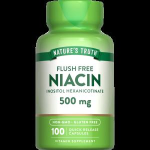 Nature's Truth Niacin, Flush Free, 500 Mg, Capsules