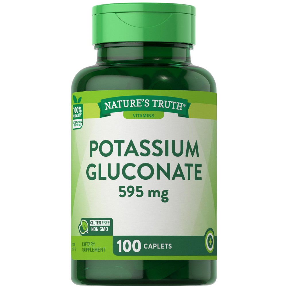 Nature's Truth Potassium Gluconate, 595 Mg, Caplets