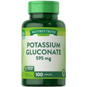 Nature's Truth Potassium Gluconate, 595 Mg, Caplets