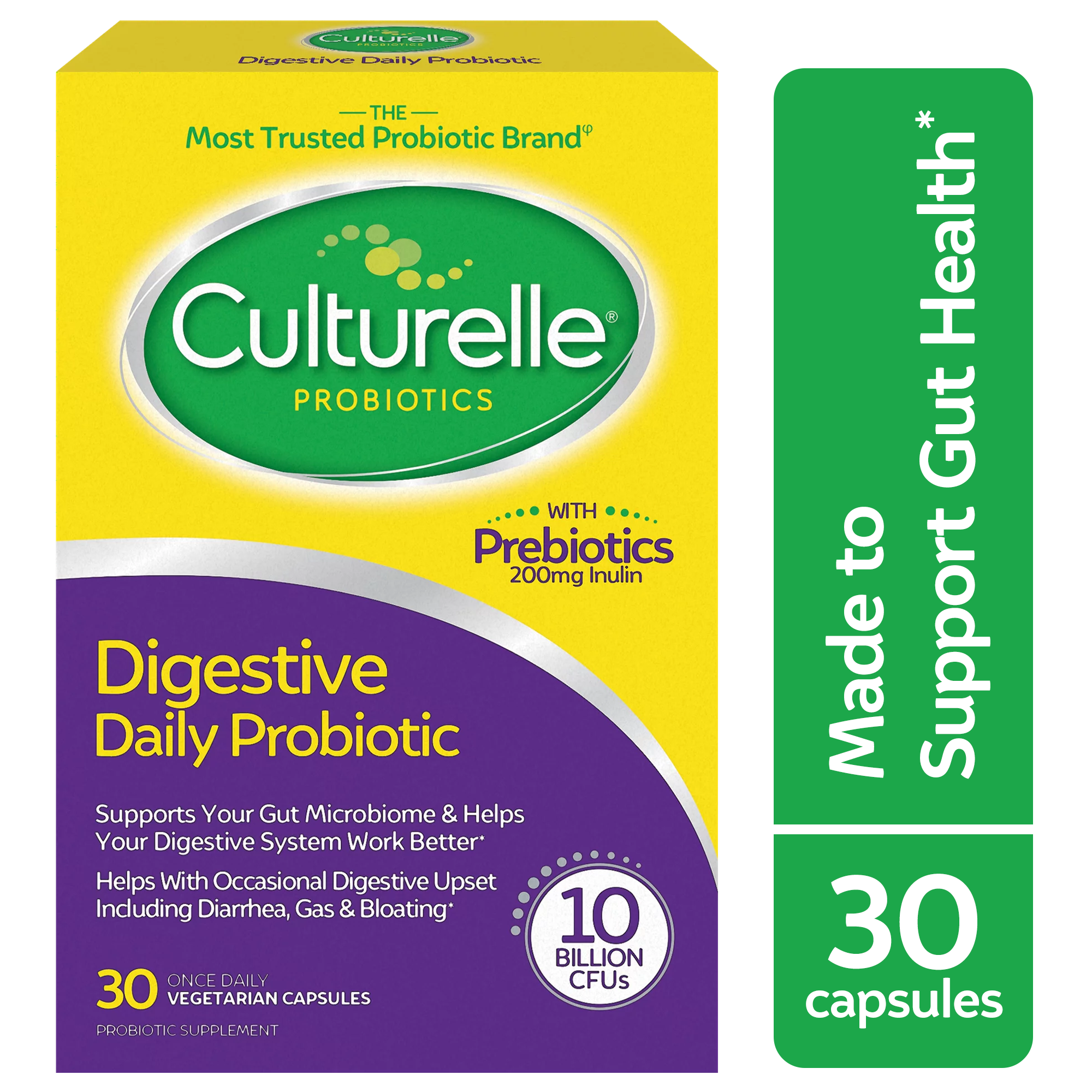 Culturelle Probiotics, Digestive Daily Probiotic, 30 Vegetarian Capsules