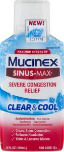Mucinex Sinus Max Severe Congestion Relief - Clear & Cool