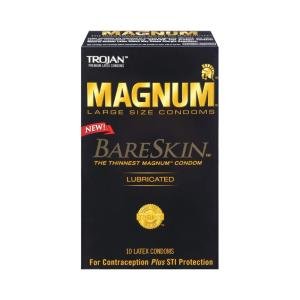 Trojan Magnum Large Size BareSkin Lubricated Latex Condoms