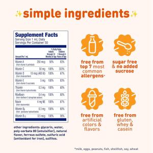 Enfamil Poly-Vi-Sol Multivitamin Supplement Drops With Iron For Infants And Toddlers, 50 mL