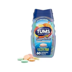 Tums Smoothies Antacid, Extra Strength, Assorted Fruit