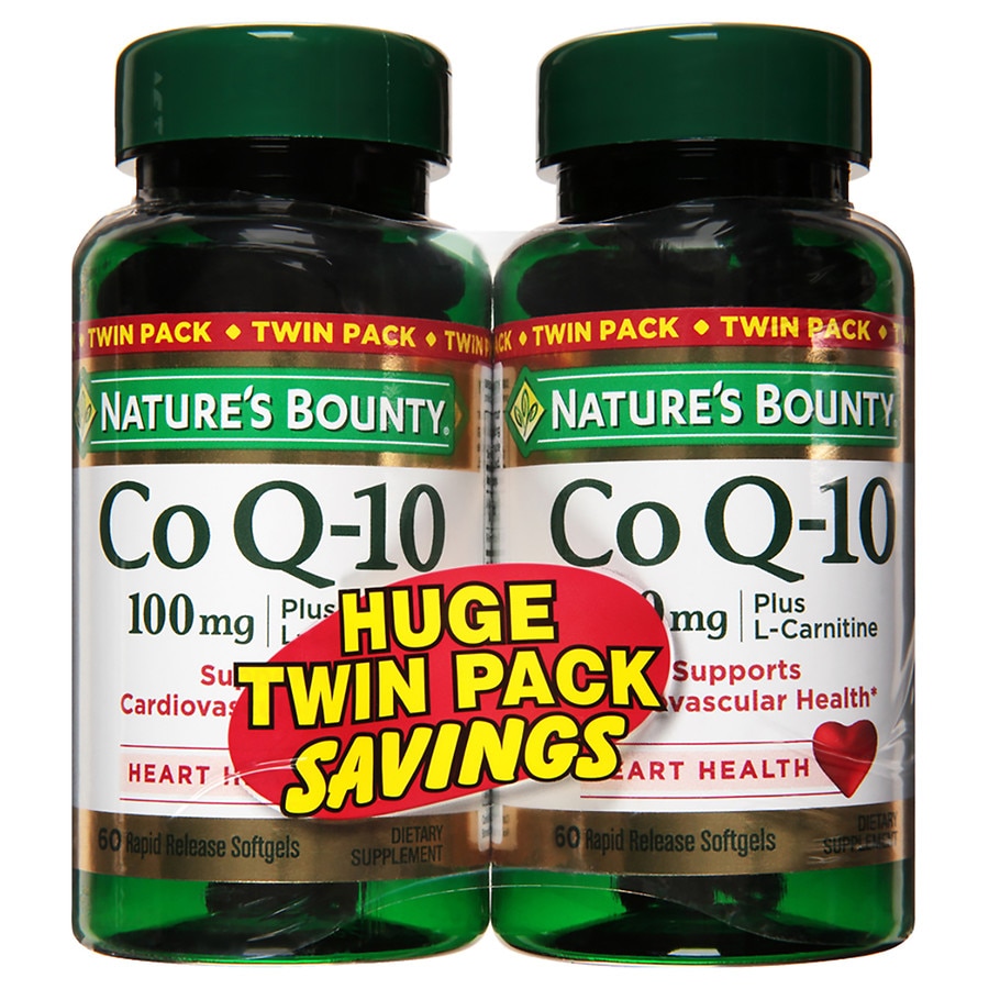 Nature's Bounty Co Q 10, Rapid Release Softgels, Twin Pack
