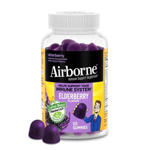 Airborne Immune Support Supplement, 180 Mg, Gummies, Elderberry Flavor