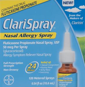 ClariSpray 24 Hour Non-Drowsy Nasal Allergy 120 Metered Sprays, 0.54 Fl Oz