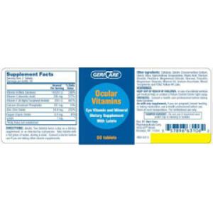 Geri-Care Eye Vitamin With Lutein Supplement Tablet 60 Per Bottle