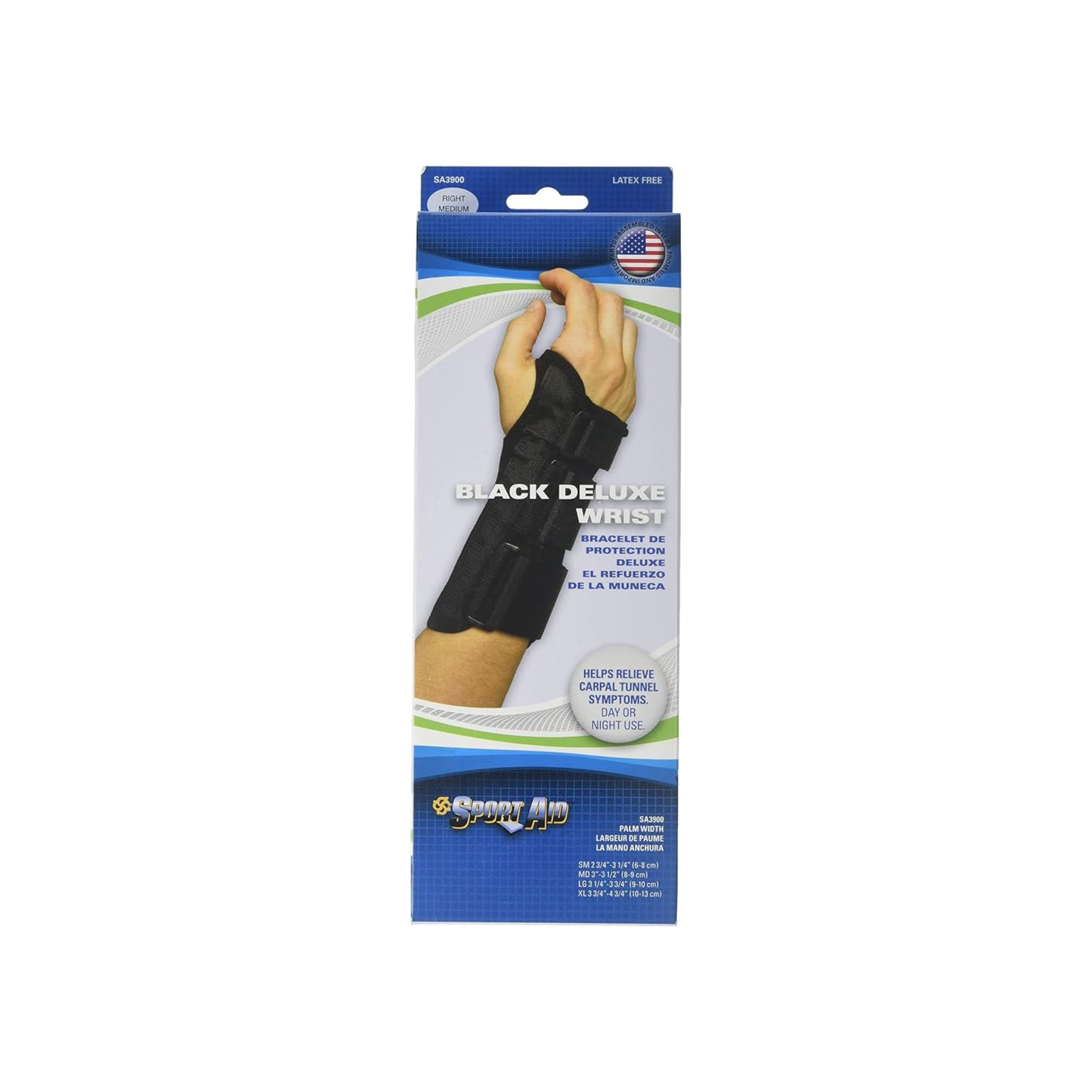 Scott Specialties Inc Wrist Brace DLX RGHT BLK SPRTD Size: MED