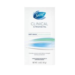 Secret Clinical Strength Soft Solid Antiperspirant And Deodorant - Free & Sensitive - 1.6oz