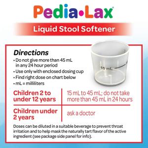 Pedia-Lax Liquid Stool Softener For Kids Ages - 2-11 - Berry - 4 Fl Oz