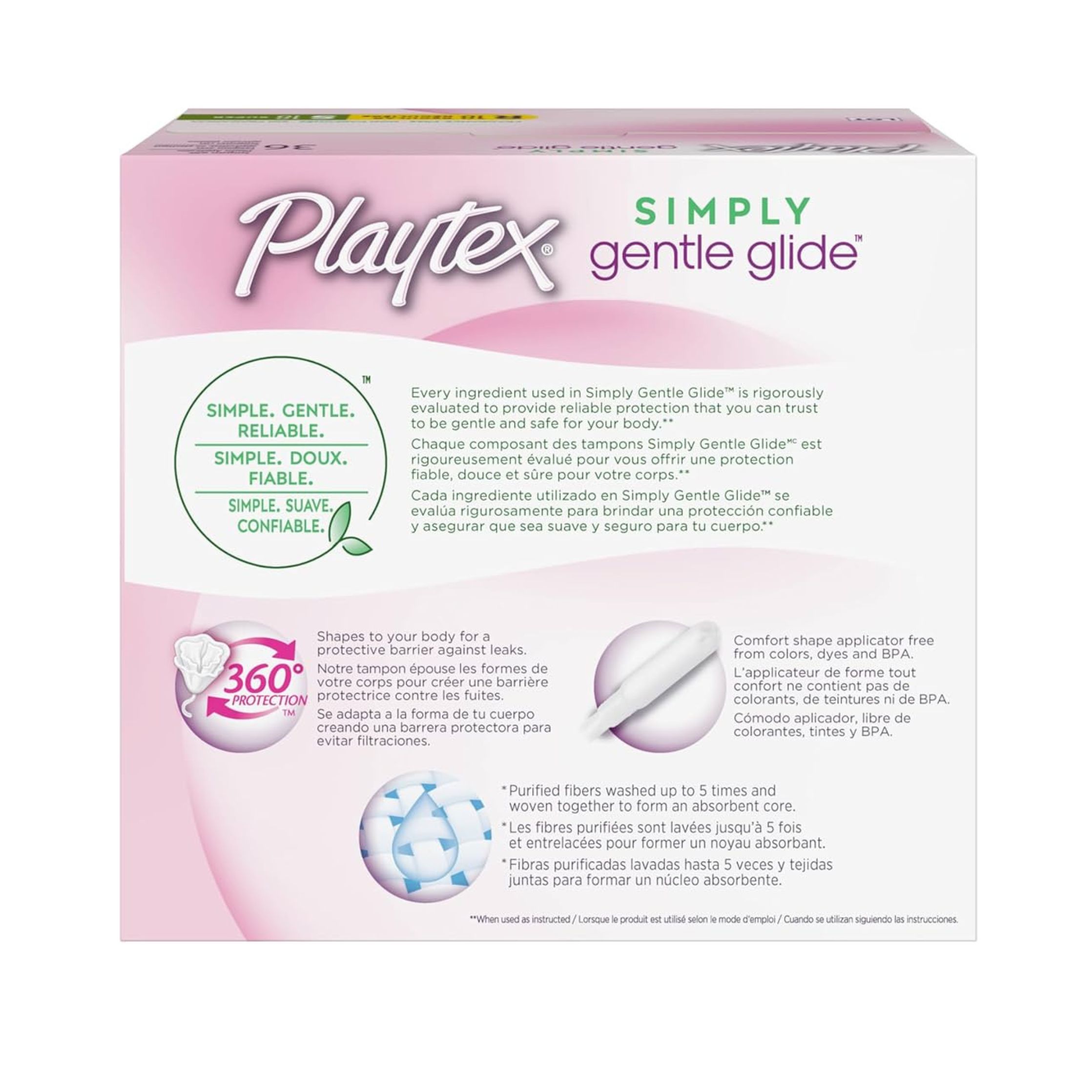 Playtex Gentle Glide Tampons, Plastic, Regular Absorbency, Unscented