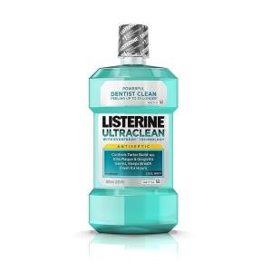 Listerine Ultraclean Antiseptic Mouthwash Oral Care For Gingivitis Cool Mint 500 mL
