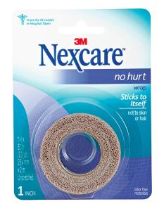 Nexcare No Hurt Wrap, Unstretched, 1 Inch
