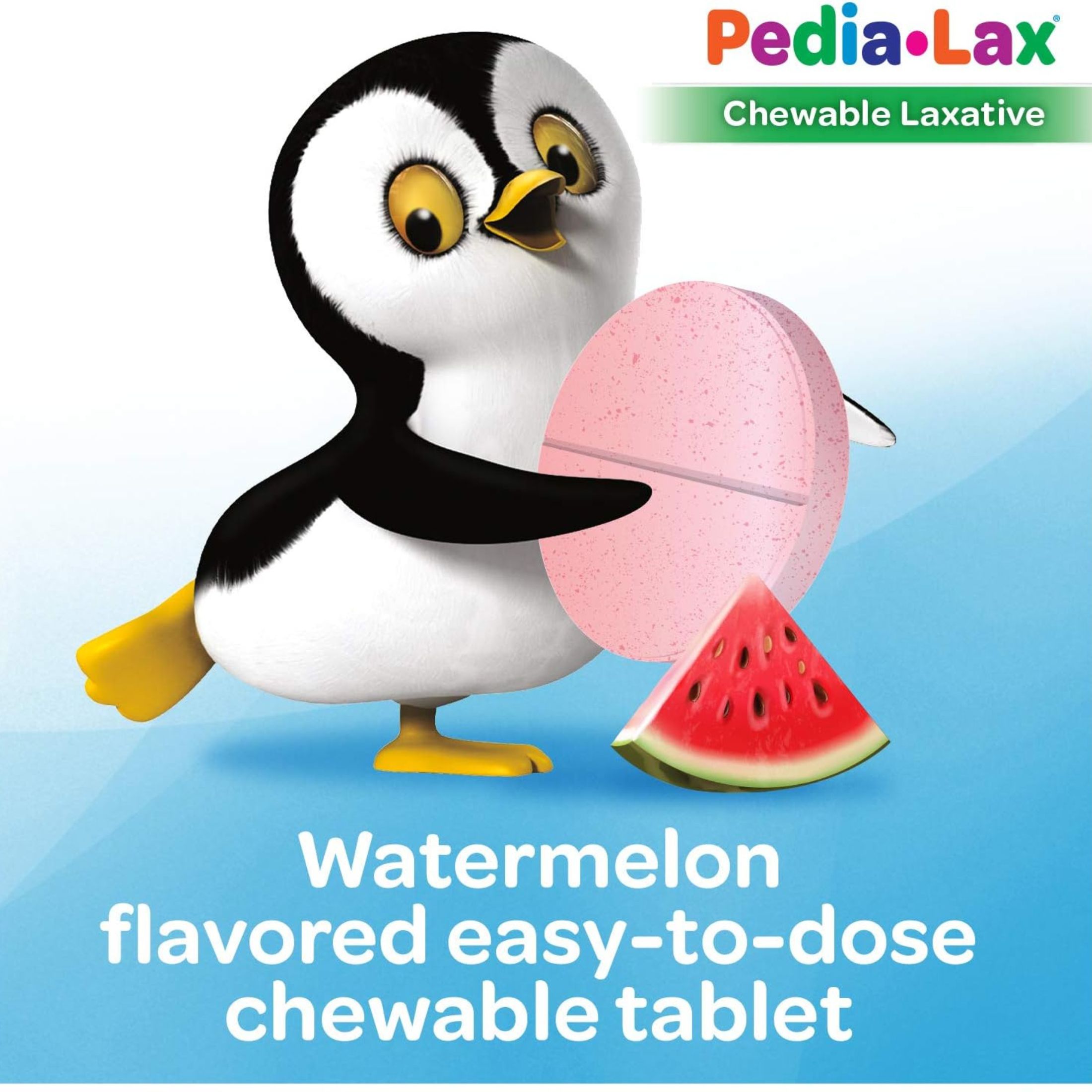 Pedia Lax Oral Saline Laxative Gentle & Safe Constipation Relief For Kids Watermelon Flavor 30 Chewable Tablets