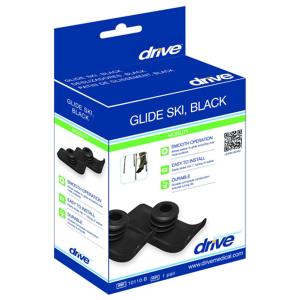 Drive Medical Walker Ski Glides, Black - 1 Pair
