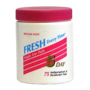 5 Day Antiperspirant And Deodorant Pads, Regular Scent