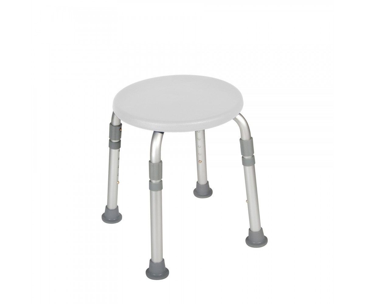 Drive Medical Adjustable Height Bath Stool, White
