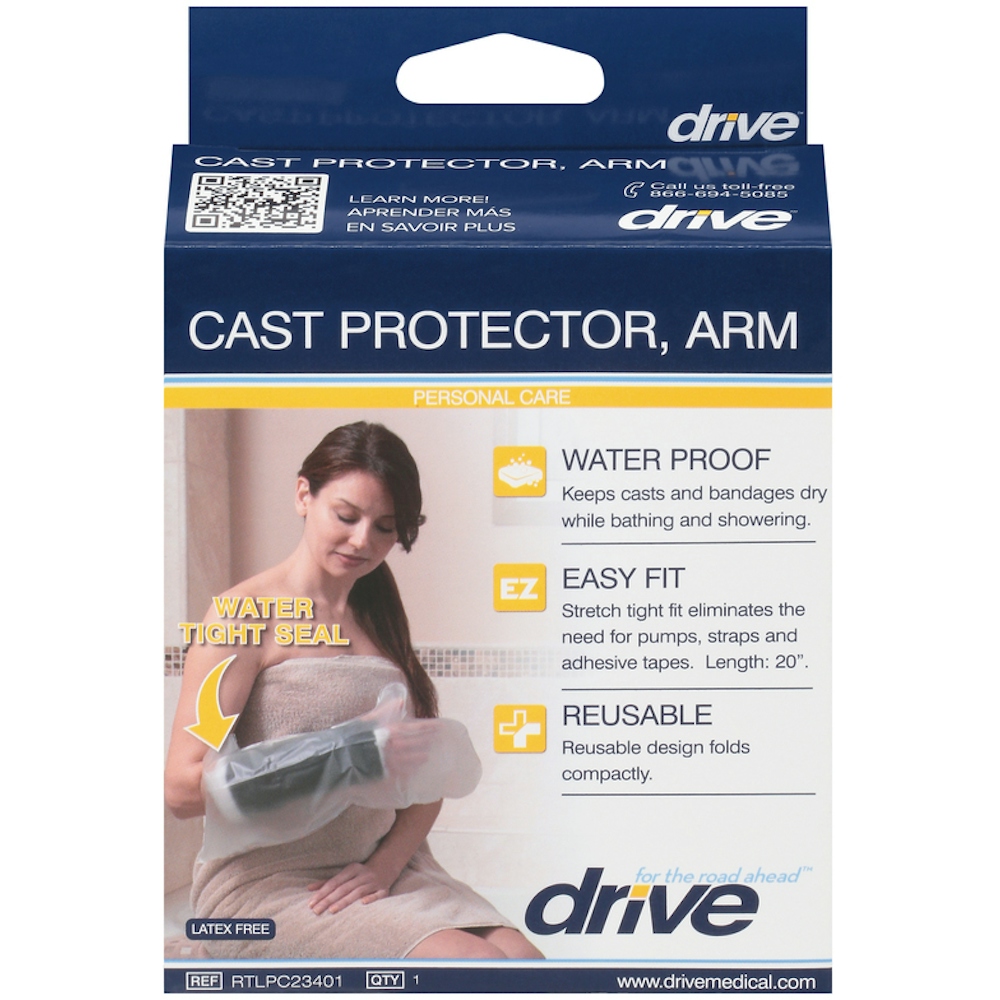 Drive Medical Waterproof Arm Cast Protector, Clear