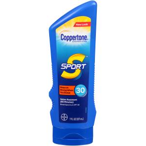 Coppertone Sport S Broad Spectrum SPF 30 Sunscreen Lotion 7 Fl. Oz. Squeeze Bottle