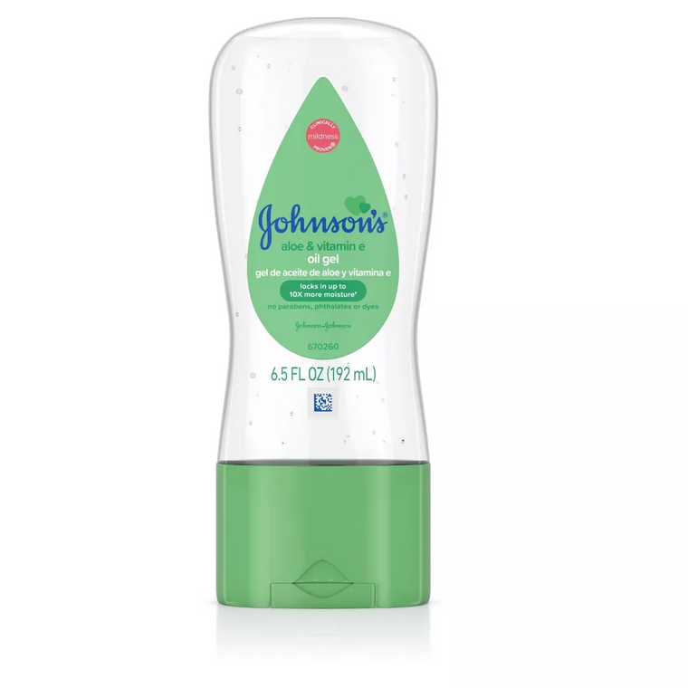 Johnson's Baby Oil Gel With Aloe Vera & Vitamin E - 6.5 Fl Oz