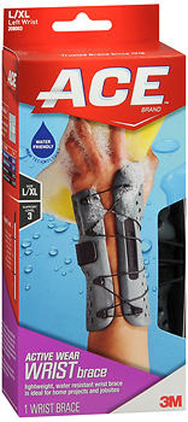 Ace Active Wear Wrist Brace, Large/X-Large, America's Most Trusted Brand Of Braces And Supports, Money Back Satisfaction Guarantee