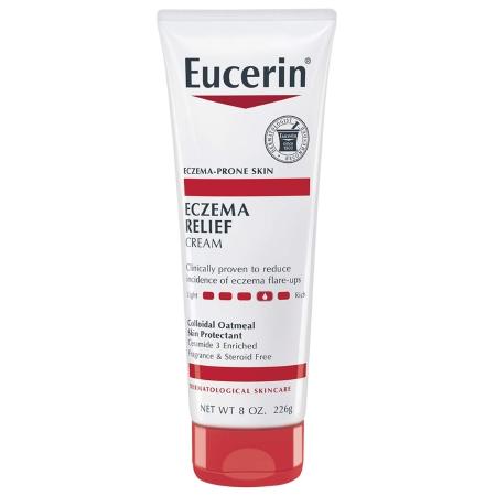 Eucerin Eczema Relief Cream, 8 Oz. Tube, Unscented, 1% Strength, Colloidal Oatmeal, 1 Count, #05805101392