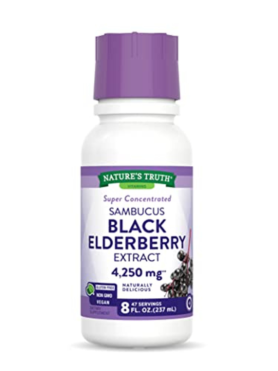 Nature's Truth Liquid Sambucus Black Elderberry Extract 4,250 Mg