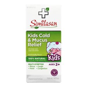 Similasan Cold & Mucus Relief, Natural Grape Flavor, Kids 118 Ml