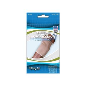 Sportaid Elbow Brace Sport Slip-On Compression Lg Beige