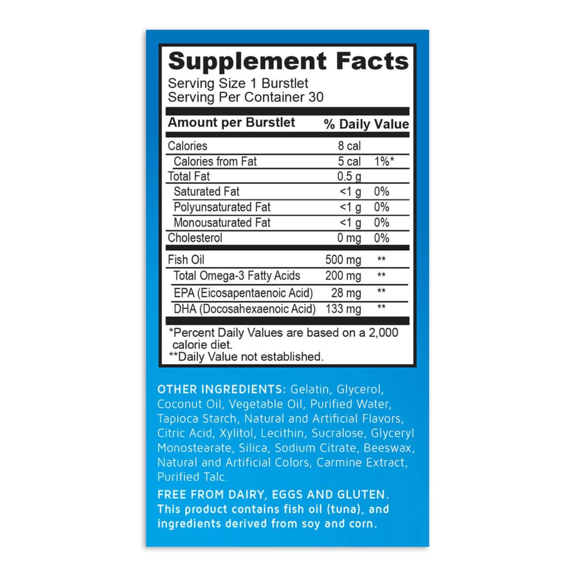 Bioglan Kids Smart, Hi DHA-Omega 3 Fish Oil, Berry Flavor, 30 Chewable Burstlets