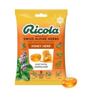 Ricola Cough Suppressant Throat Drops Natural Honey Herb