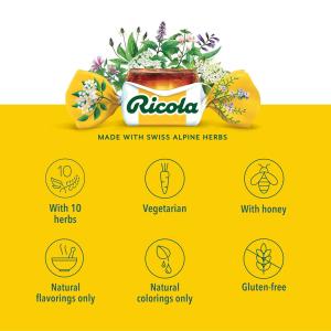 Ricola Cough Suppressant Throat Drops Natural Honey Herb